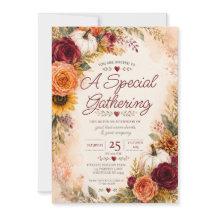 Autumn Floral Invitation