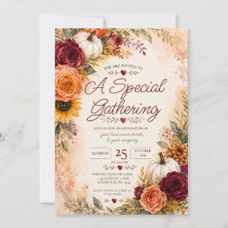 Autumn Floral Invitation