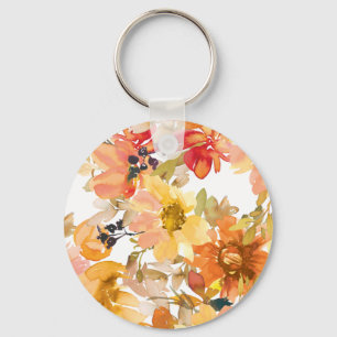 Autumn Floral Keychain