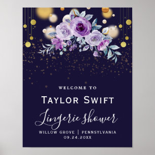 Autumn Floral Lingerie Shower Poster