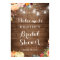 Autumn Floral Mason Jar Lights Bridal Shower Sign