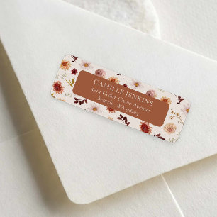 Autumn Floral Return Address
