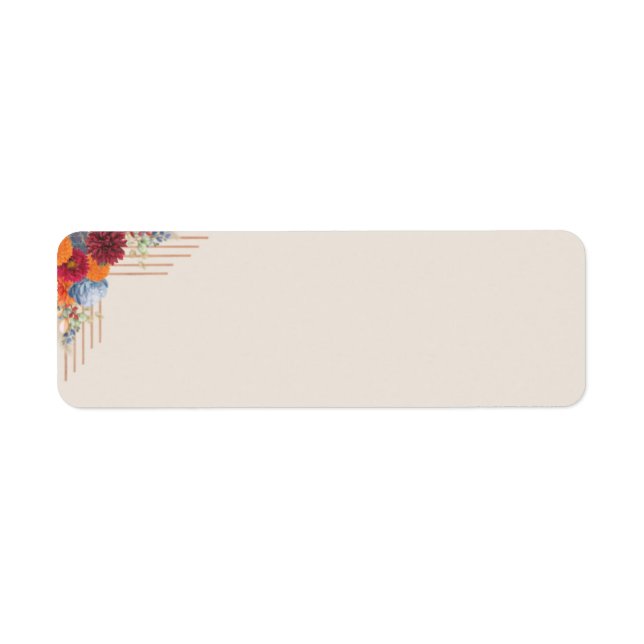 Autumn Floral Return Address Label (Front)
