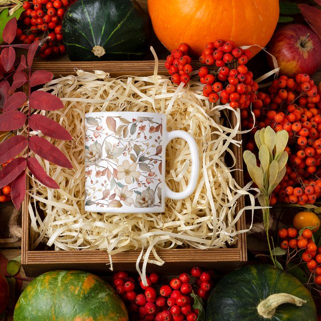 Autumn Floral Rustic Mug (Creator Uploaded)