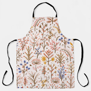 Autumn Floral Seamless Pattern. Doodle Plants, Bra Apron