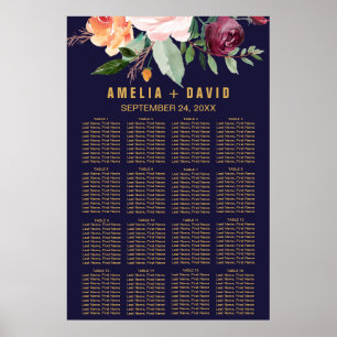 Autumn Floral Seating Chart