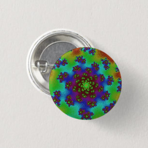 Autumn Floral Sprinkles 1 Inch Round Button