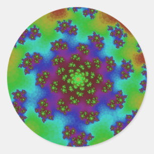 Autumn Floral Sprinkles Classic Round Sticker