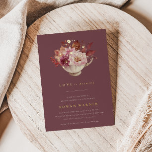 Autumn Floral Teacup Fall Bridal Shower Tea