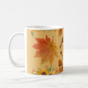 Autumn Floral Thanksgiving Dinner  Coffee Mug
