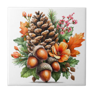 Autumn Floral Tile