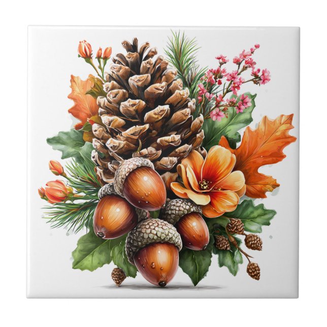 Autumn Floral Tile (Front)