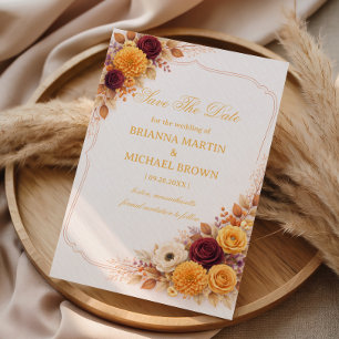 Autumn Floral Warm Elegant Invitation