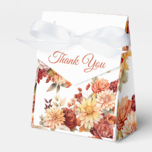 Autumn Floral Wedding Favor Box