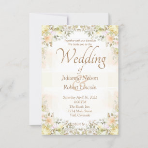 Autumn Floral wedding invitation