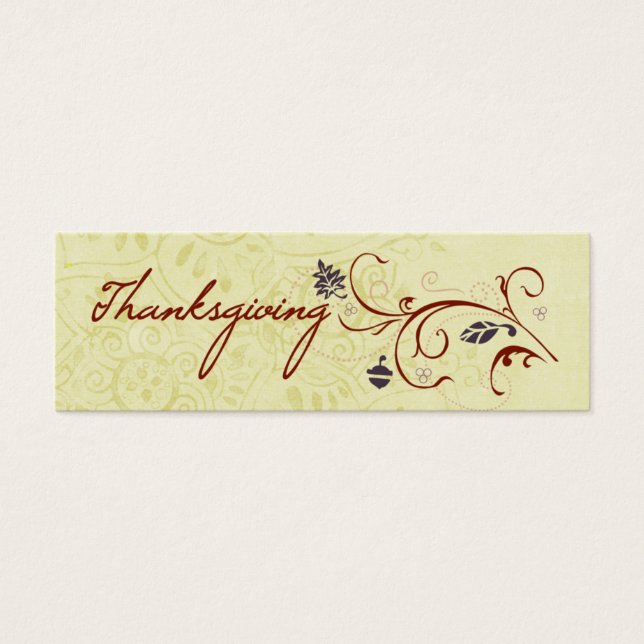 Autumn Flourish Place Tags (Front)
