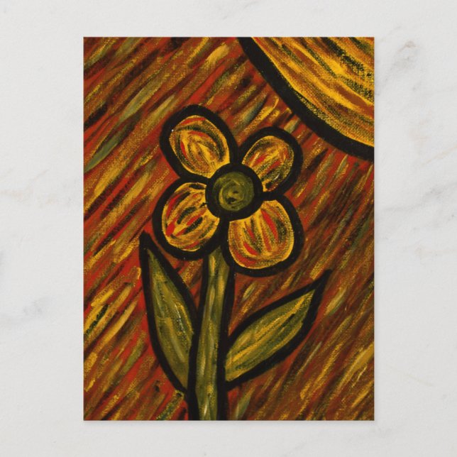 Autumn Flower Art Postcard (Front)