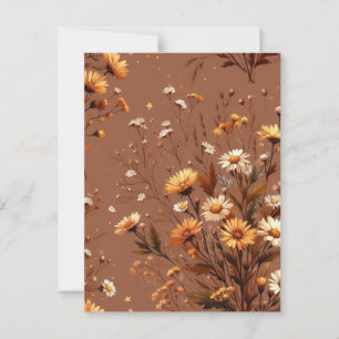 Autumn Flower Cottagecore Botanical Floral Rustic  Postcard