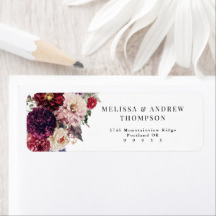 Autumn Flower Dahlia  Return Address