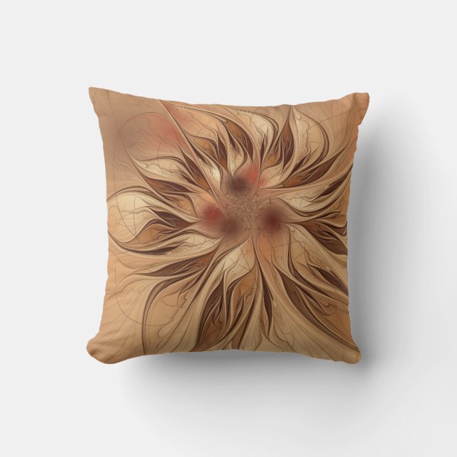 Autumn Flower Throw Pillow (Front)