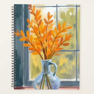 Autumn Flower Vase Watercolor Planner