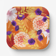 Autumn Flowers and Leaves