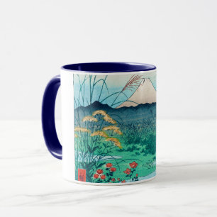 Autumn flowers and Mt. Fuji, Hiroshige, Ukiyo-e Mug