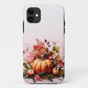 Autumn Flowers and Pumpkins iPhone case