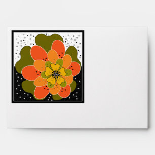 Autumn flowers, autumn, flower, illustration throw envelope