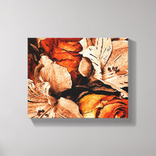 autumn flowers canvas print