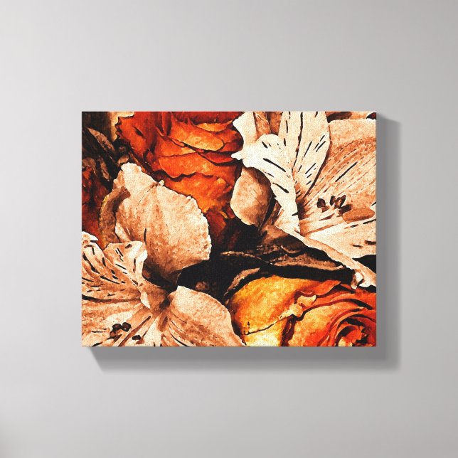 autumn flowers canvas print (Front)