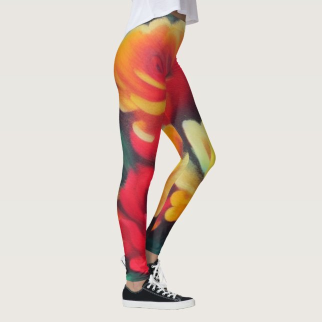 Autumn Flowers Leggings (Right)