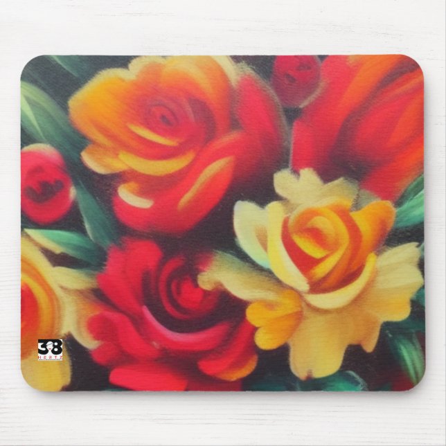 Autumn Flowers Mouse Pad (Front)