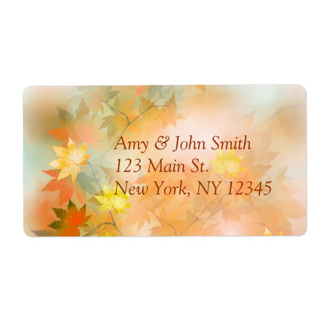 Autumn fog return address labels autm3 (Front)
