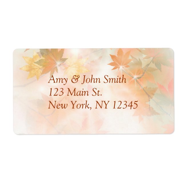Autumn fog return address labels autm3 (Front)