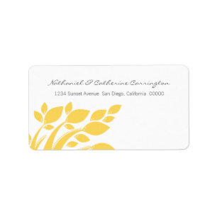 Autumn Foliage Address Labels, Yellow Label