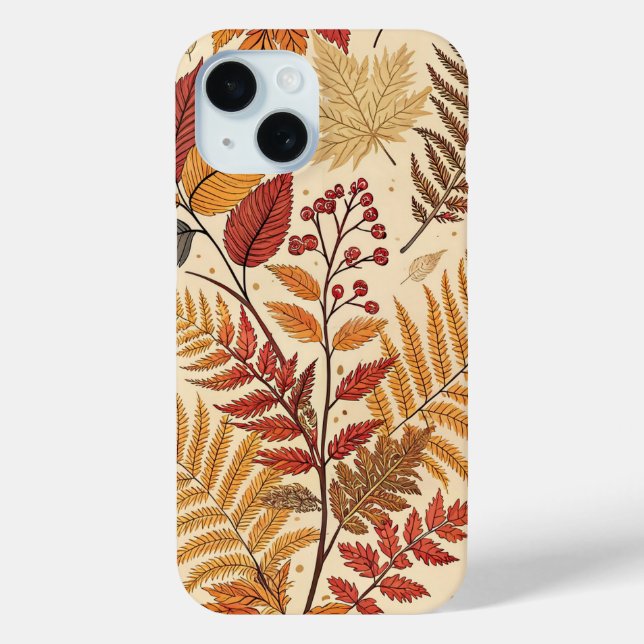 Autumn Foliage and Berries – Warm Earthy Tones Case-Mate iPhone Case (Back)