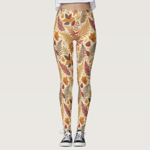 Autumn Foliage and Berries – Warm Earthy Tones Leggings