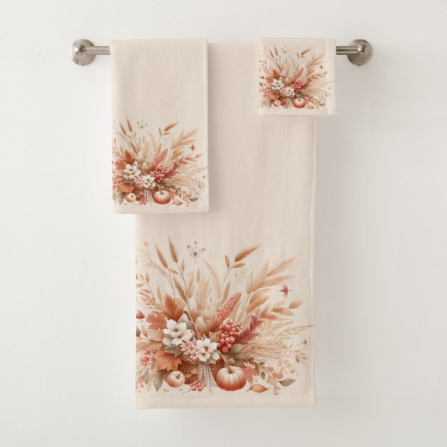 Autumn Foliage Bath Towel Set (Insitu)