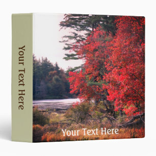Autumn Foliage By Pond Nature Personalized Binder