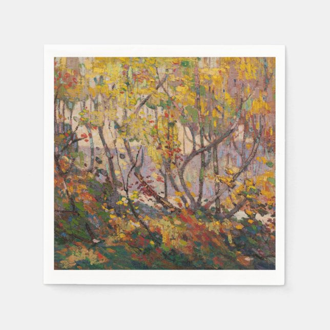 Autumn Foliage-Canadian Landscape by Tom Thomson Napkin (Front)