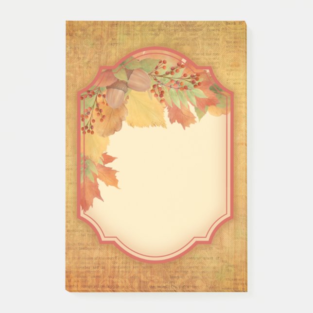 Autumn Foliage Decorative Label Post-it Notes (Front)