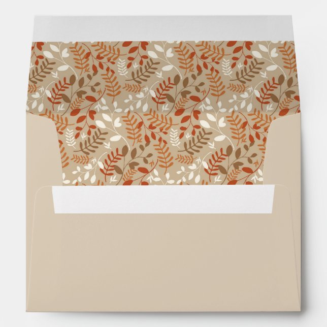 Autumn Foliage Fall Harvest Thanksgiving Envelope (Back (Bottom))