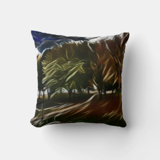 Autumn foliage in the park throw pillow