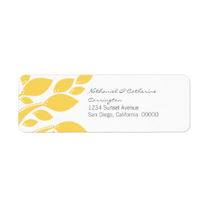Autumn Foliage Return Address Labels, Yellow