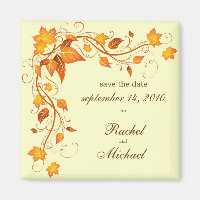 Autumn Foliage Save the Date Magnet