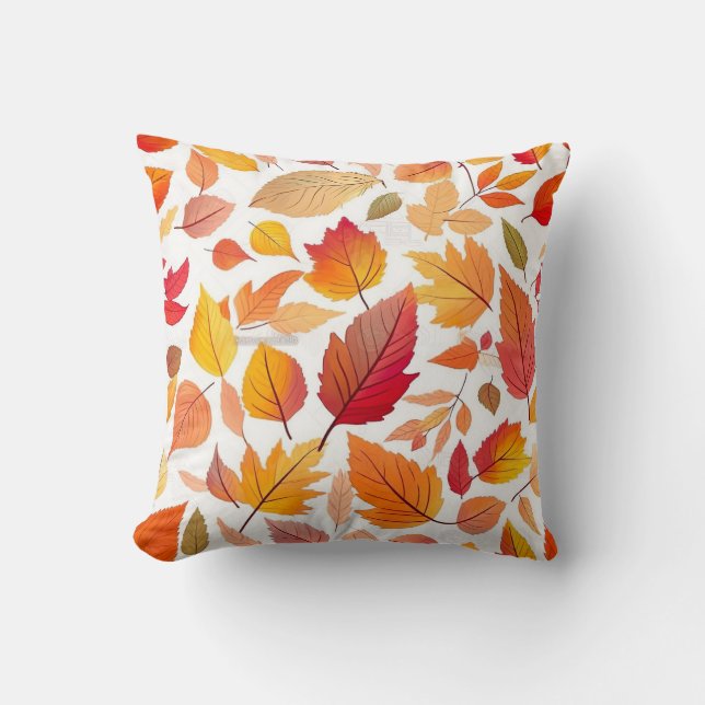 autumn foliage throw pillow (Front)