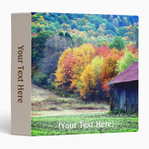 Autumn Foliage Tobacco Barn Nature Personalized Binder