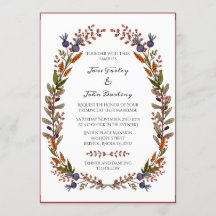 Autumn Foliage Wedding Invitation