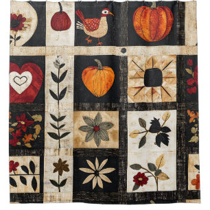 Autumn Folk Art Quilt Pattern Rustic Botanical